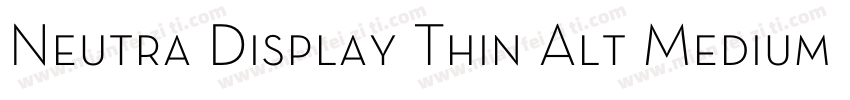 Neutra Display Thin Alt Medium字体转换